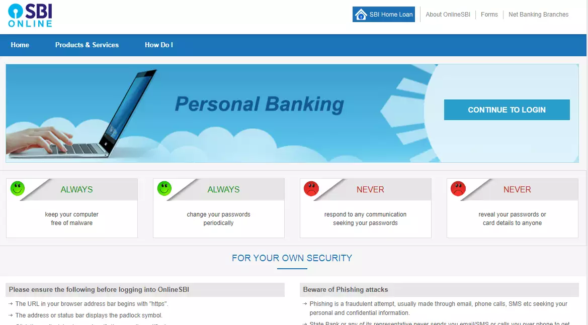 Finding IFSC Code in SBI Net Banking